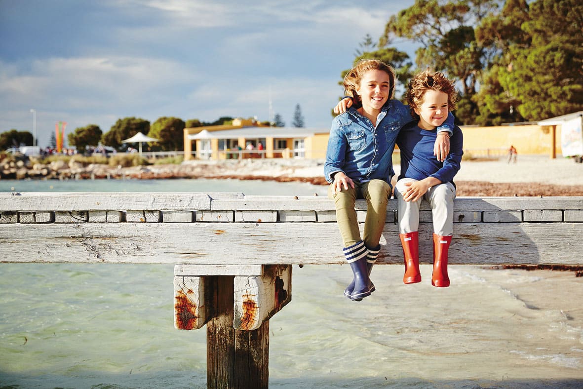 Our kids on our first Rottnest family holiday.