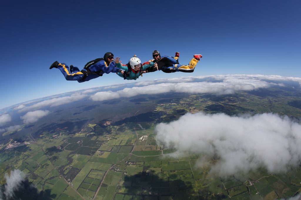 It is okay to be frightened of heights and skydiving